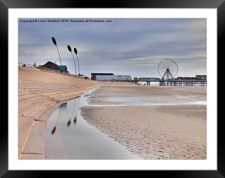 Central Pier .  Framed Mounted Print by Lilian Marshall