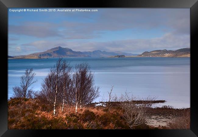  Ben Tianavaig and the Trotternish ridge of Skye f Framed Print by Richard Smith