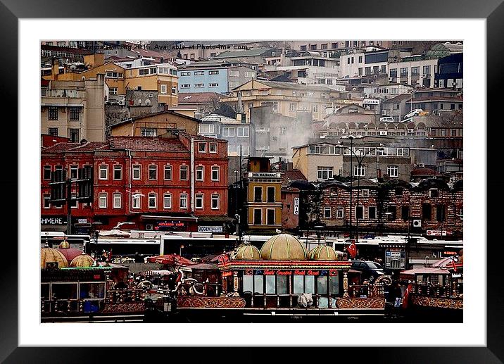  Istanbul Sky line  Framed Mounted Print by sylvia scotting