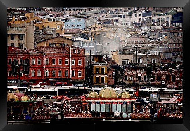  Istanbul Sky line  Framed Print by sylvia scotting