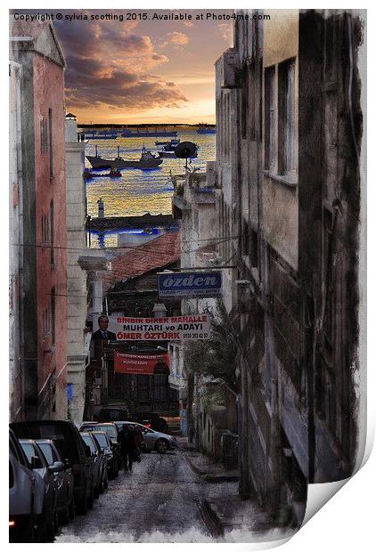  City Street Istanbul Print by sylvia scotting