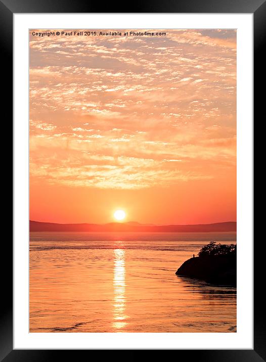 Sunset Framed Mounted Print by Paul Fell