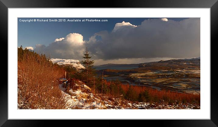  Northeasterly view across Glen Varragill, Loch Po Framed Mounted Print by Richard Smith