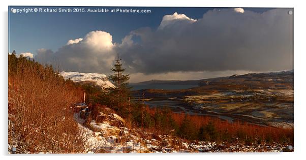  Northeasterly view across Glen Varragill, Loch Po Acrylic by Richard Smith
