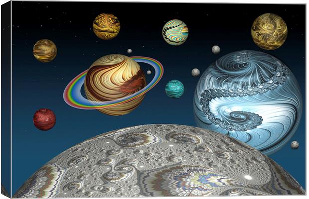 To The Moon And Beyond Canvas Print by Steve Purnell