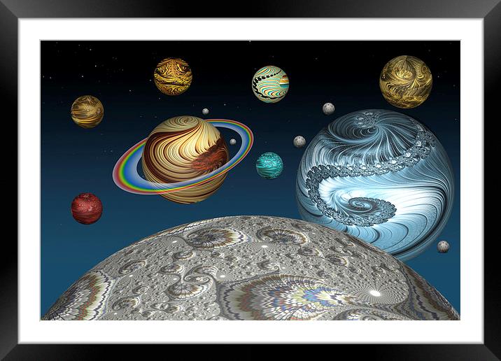 To The Moon And Beyond Framed Mounted Print by Steve Purnell