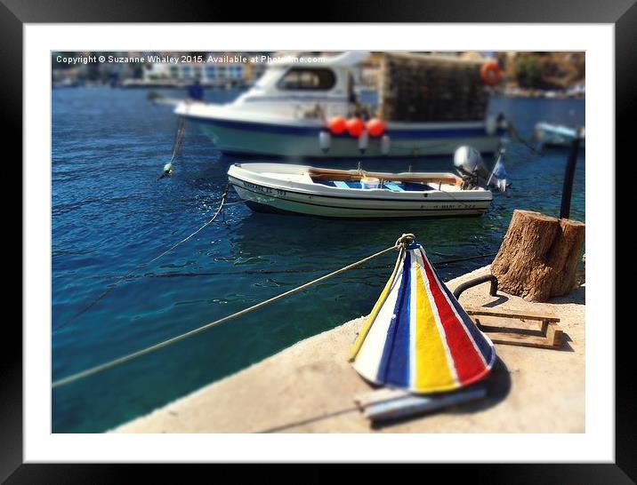  Symi Greece Framed Mounted Print by Suzanne Whaley