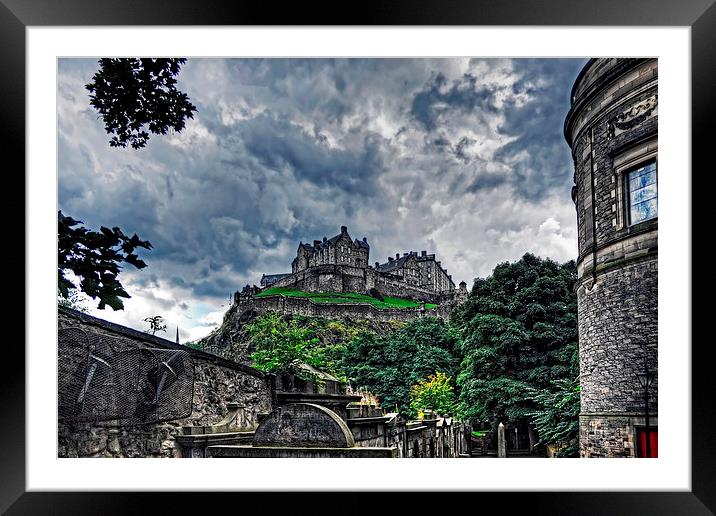 The Castle from St Cuthberts Framed Mounted Print by Tom Gomez