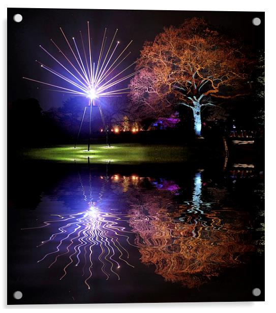  Kew Christmas lights Acrylic by Tony Bates