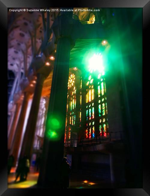 Sagrada Familia Dramatic Light Framed Print by Suzanne Whaley