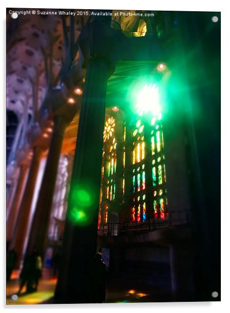 Sagrada Familia Dramatic Light Acrylic by Suzanne Whaley
