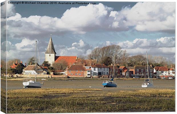 Bosham Village, Chichester Harbour, Sussex Canvas Print by Michael Chandler