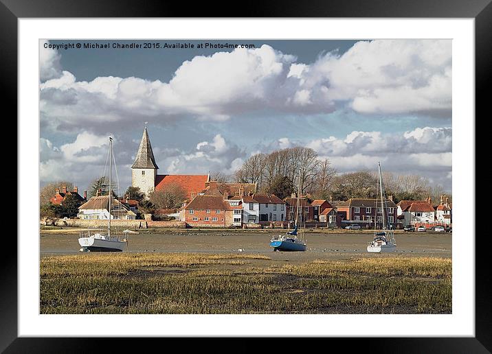  Bosham Village, Chichester Harbour, Sussex Framed Mounted Print by Michael Chandler
