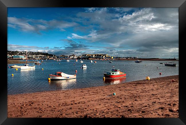  Shaldon Beach looking towards Teignmouth  Framed Print by Rosie Spooner