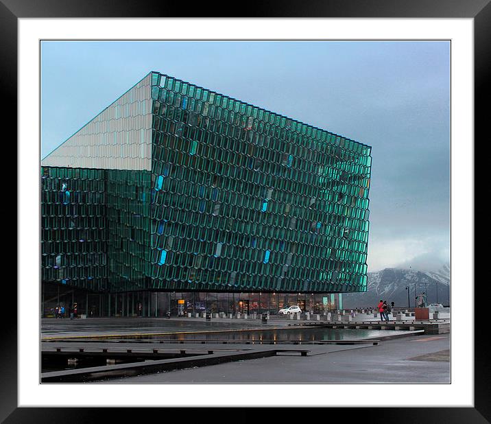  Harpa, Concert Hall and Conference Centre,  Reykj Framed Mounted Print by HELEN PARKER