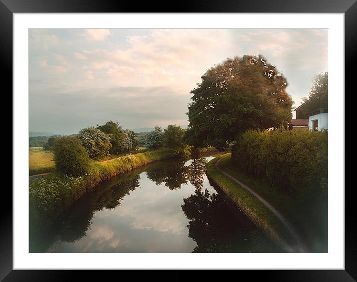  The Canal at Dawn.  Framed Mounted Print by Irene Burdell