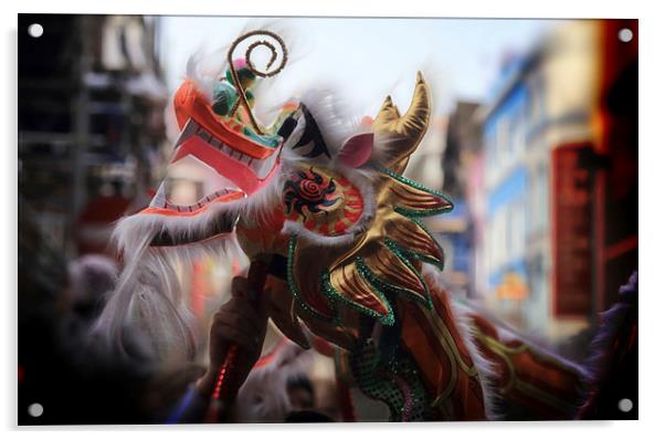  Chinese New Year Dragon  Acrylic by Ceri Jones