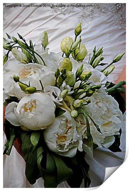 The Bride's Bouquet Print by Zena Clothier