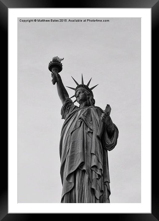 Statue of Liberty Framed Mounted Print by Matthew Bates