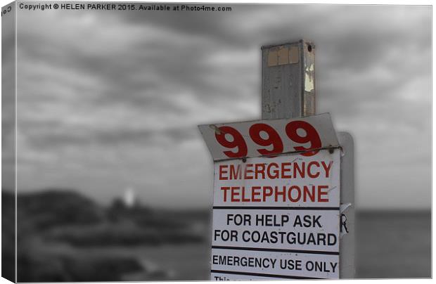  Dial 999 for Emergency Canvas Print by HELEN PARKER