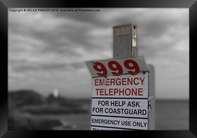 Dial 999 for Emergency Framed Print by HELEN PARKER