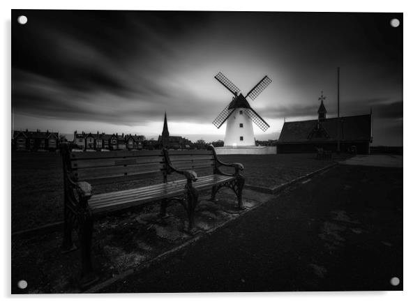  "Black Beauty" (Lytham St Anne's Windmill) Acrylic by raymond mcbride
