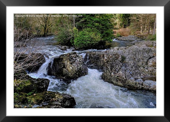  River Llugwy Betws-y-Coed  Framed Mounted Print by Diana Mower