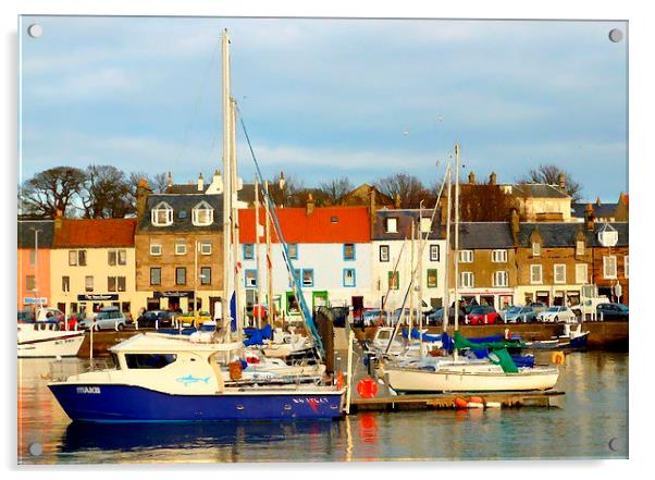  anstruther harbor   Acrylic by dale rys (LP)