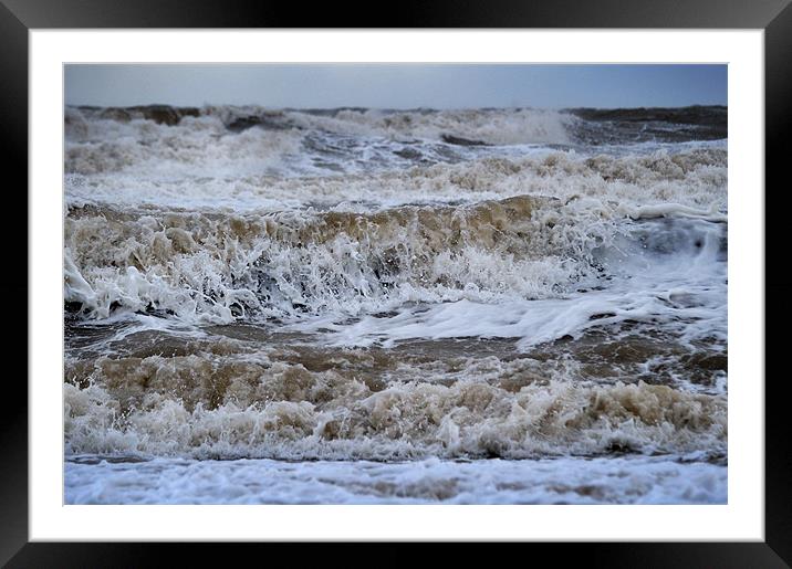 Rough Sea in Norfolk Framed Mounted Print by Stephen Mole