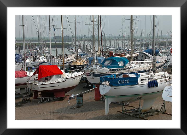 BURNHAM-ON-CROUCH MARINA Framed Mounted Print by Ray Bacon LRPS CPAGB
