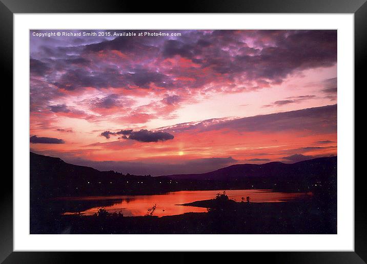  Midsummer sunset from Penifiler Framed Mounted Print by Richard Smith
