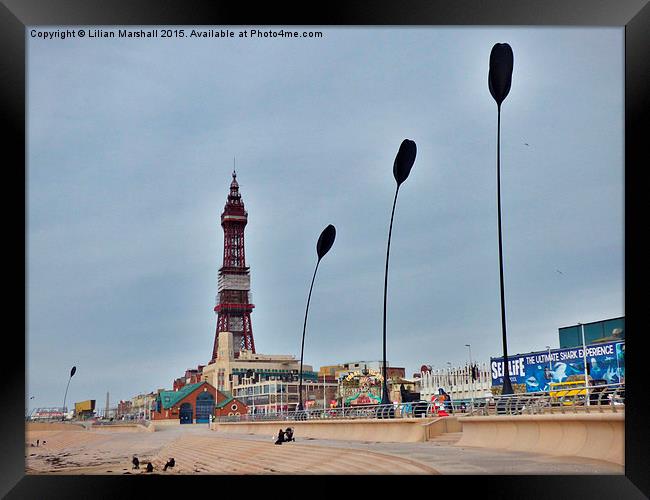 Blackpool Promenade.  Framed Print by Lilian Marshall
