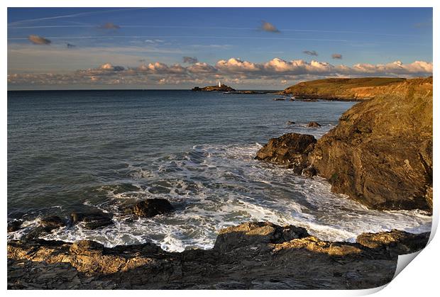 Godrevy LightHouse Cornwall Print by C.C Photography