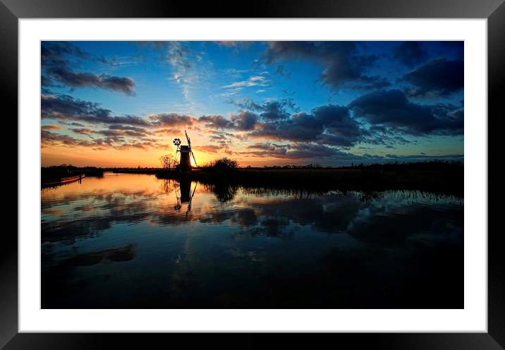  Turf Fen Drainage Pump, How Hill Framed Mounted Print by Broadland Photography