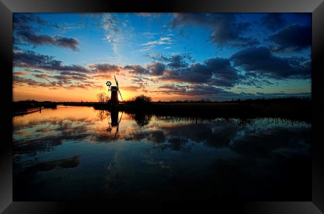  Turf Fen Drainage Pump, How Hill Framed Print by Broadland Photography