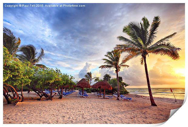 Beach Dawn Print by Paul Fell