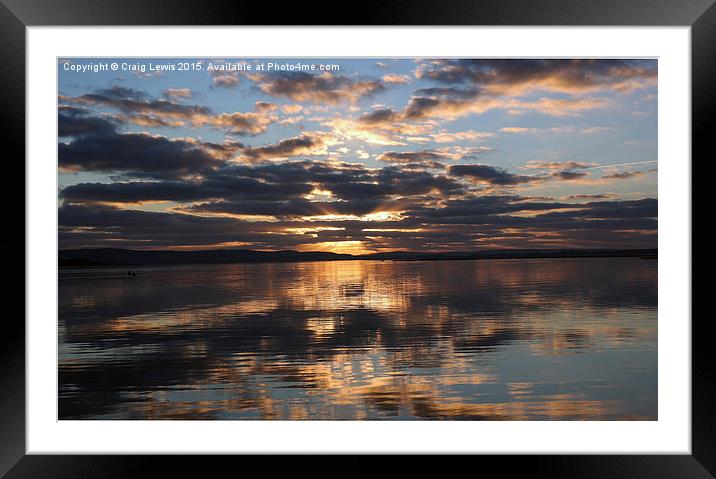  Poole Harbour Christmas Sunset Framed Mounted Print by Craig Lewis