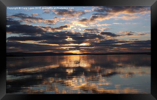  Poole Harbour Christmas Sunset Framed Print by Craig Lewis