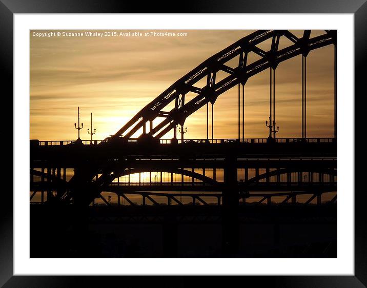  Tyne Bridge Framed Mounted Print by Suzanne Whaley