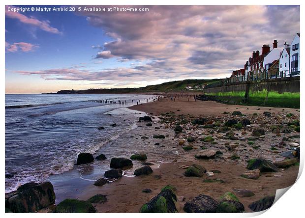  Evening on the beach - Sandsend Yorkshire Print by Martyn Arnold