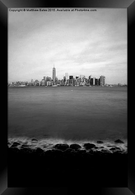 Manhattan from Liberty Island Framed Print by Matthew Bates