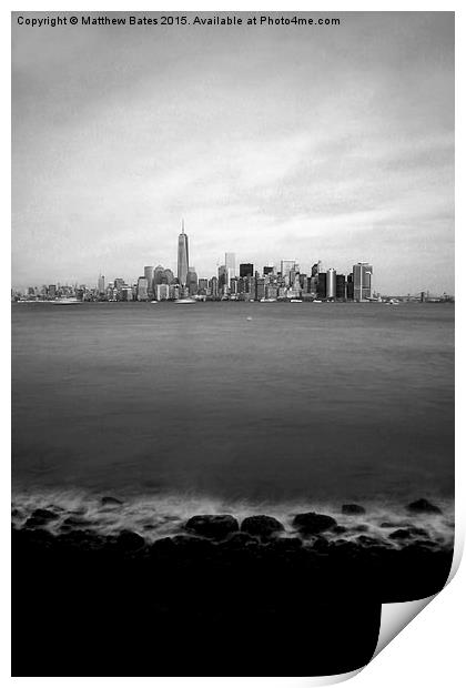 Manhattan from Liberty Island Print by Matthew Bates