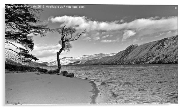  Winter shores of Loch Muick Acrylic by alan bain