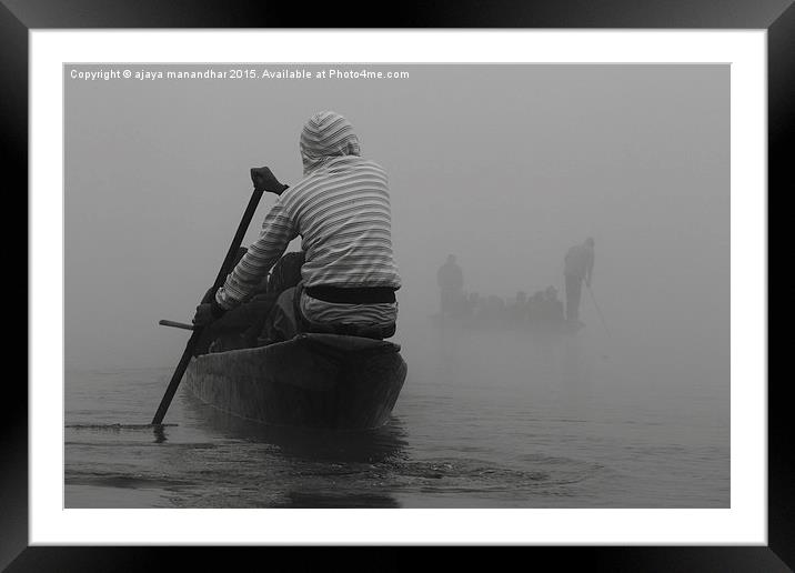 Misty Morning Framed Mounted Print by ajaya manandhar
