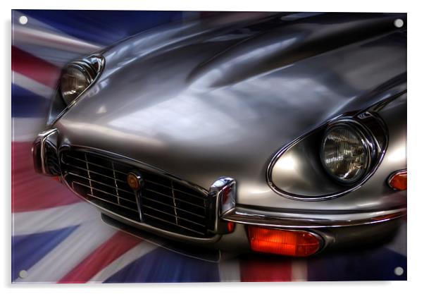  E Type Acrylic by Nathan Wright