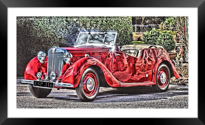  MG Classic car Framed Mounted Print by Elaine Pearson