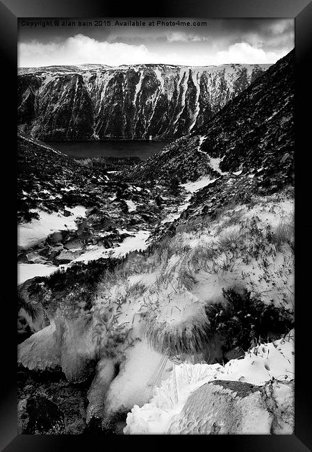 Loch Muick winter  Framed Print by alan bain