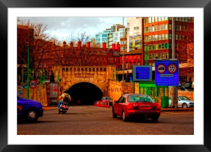 A digital painting of the entrance to the Queenswa Framed Mounted Print by ken biggs