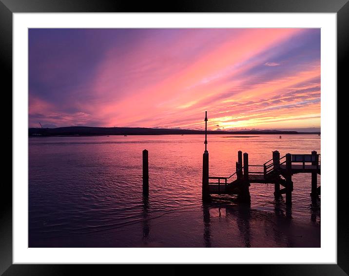  Poole Harbour Sunset Framed Mounted Print by Tom Coombes