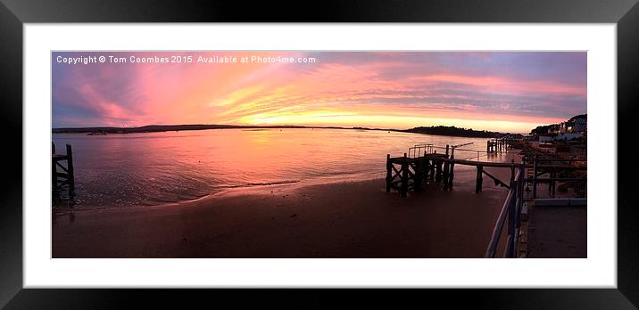  Poole Harbour Sunset Framed Mounted Print by Tom Coombes